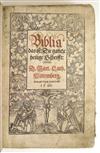 BIBLE IN GERMAN. Biblia; das ist, Die gantze heilige Schrifft Deudsch. Doct. Mart. Luth. 1560